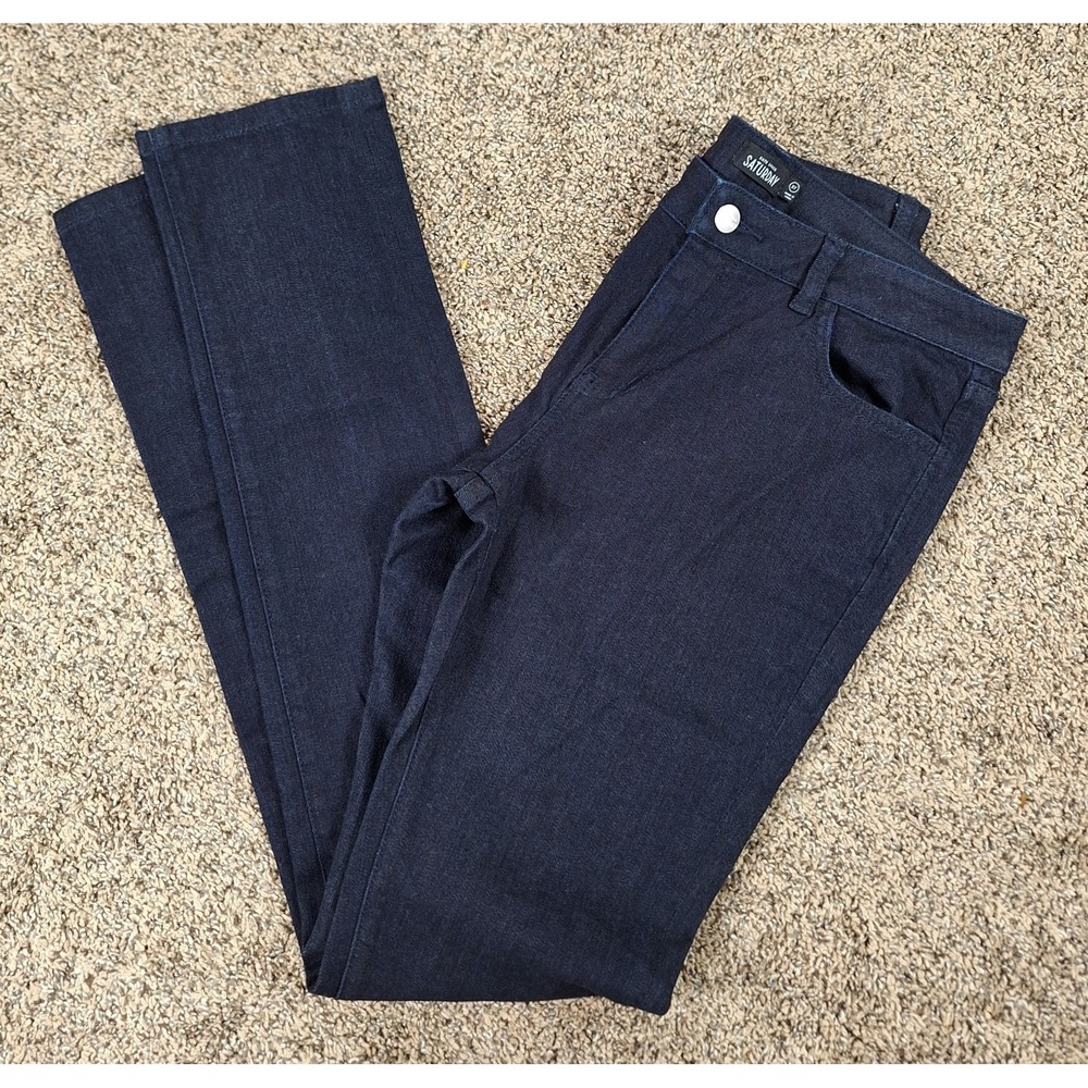 Kate Spade Saturday Womens 27 Dark Wash Skinny Jeans Mid‎ Rise Stretch Indigo